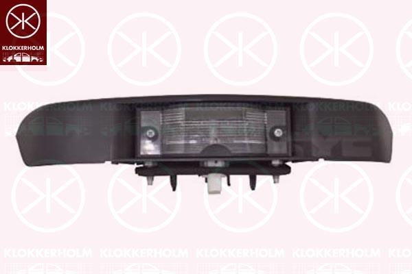 Licence Plate Light, for vehicles with tailgate, with bulb holder, W5W, 26510-00QAD (NISSAN), 26510-00QAJ (NISSAN), 4408470 (OPEL), 4416302 (OPEL), 8200018519 (RENAULT), 8200434685 (RENAULT), 8200434685 (NISSAN), 91165623 (OPEL), 93854772 (OPEL)