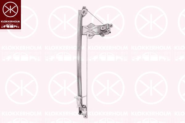 Window Regulator, Manual, Right Front, 44 08 553 (OPEL), 77 00 311 819 (RENAULT), 91165696 (OPEL)