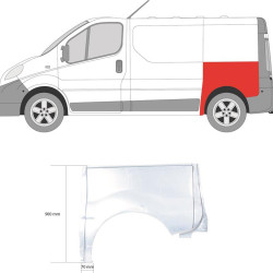 Quarter Panel, Left Rear, Wheel Arch Border, Lower Section, Axle Distance [mm]: 3098, 