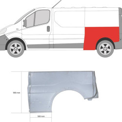 Quarter Panel, Left Rear, Wheel Arch Border, Lower Section, Axle Distance [mm]: 3498, 