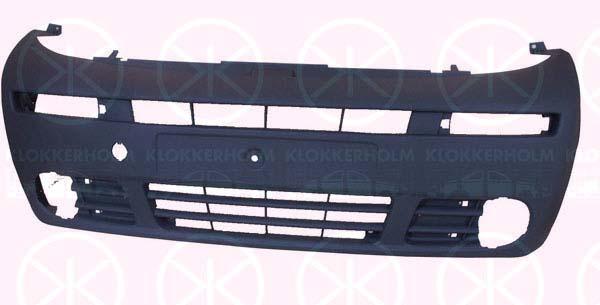 Bumper, Front, grey, with hole(s) for fog lights, 44 00 470 (OPEL), 44 00 472 (OPEL), 91165830 (OPEL), 91165832 (OPEL)