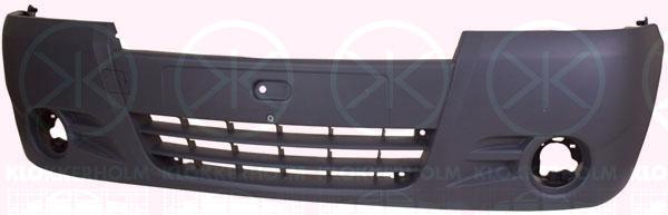 Bumper, Front, grey, with hole(s) for fog lights, 44 16 743 (OPEL), 93188854 (OPEL)