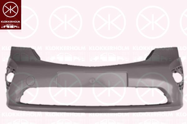 Bumper, w/primer, Front, Grained, 44 22 924 (OPEL), 95517277 (OPEL)