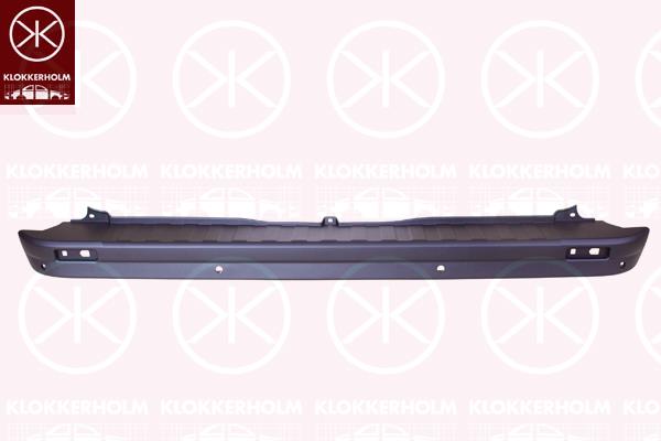 Bumper, w/primer, Rear, with hole(s) for parking distance control, Number of bores: 4, 4407640 (OPEL), 95517610 (OPEL)