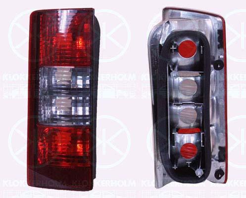 Tail Light Assembly, without bulb holder, Left, Indicator Colour: white, 09199760 (OPEL), 12 22 061 (OPEL)