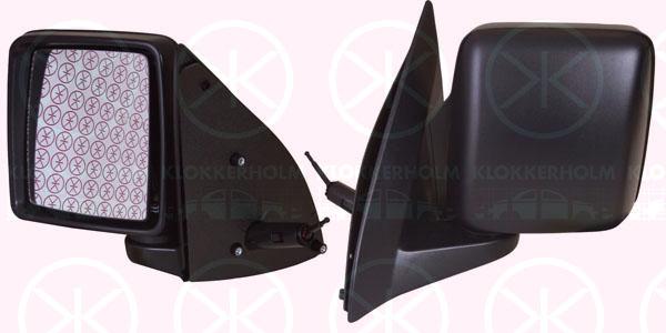 Exterior Mirror, Control: cable pull, Convex, Left, 24432462 (OPEL), 64 28 116 (OPEL)