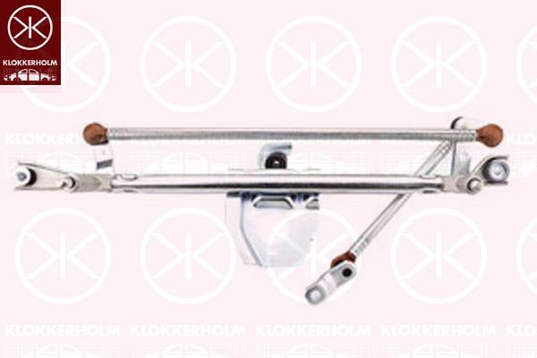 Wiper Linkage, Front, Set, for left-hand drive vehicles, 1274053 (OPEL), 23002667 (OPEL), 6272567 (OPEL), 93196313 (OPEL)