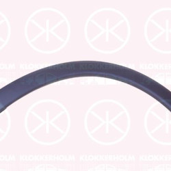 Flaring, wing, Plastic, Right Rear, black, 172894 (OPEL), 9227310 (OPEL)