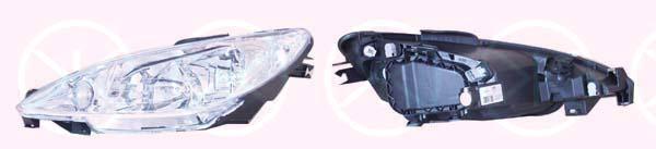 Headlight, H7/H7, for vehicles with headlight levelling, Valeo, Left, Illuminance [lx]: 12.5, 6204 S9 (PEUGEOT)