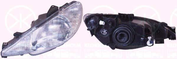 Headlight, H4, for vehicles with headlight levelling, T.Y.C, Right, Illuminance [lx]: 17.5, 6205 S7 (PEUGEOT)