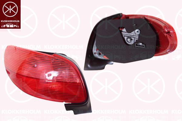 Tail Light Assembly, with bulb holder, Right, 6351 N7 (PEUGEOT)