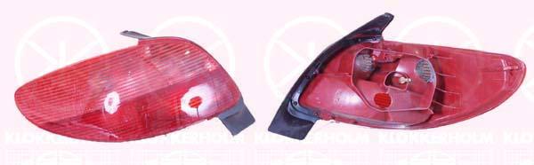 Tail Light Assembly, without bulb holder, Left, 6350 K4 (PEUGEOT), 6350 P1 (PEUGEOT), 6350K4 (PEUGEOT)