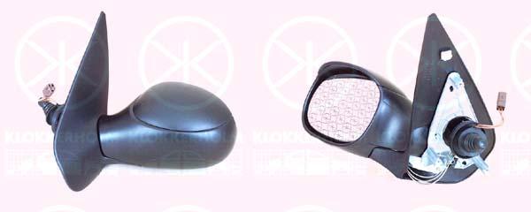 Exterior Mirror, Control: cable pull, Aspherical, Heatable, Left, 8149 KE (PEUGEOT), 8153KK (PEUGEOT), 8154JA (PEUGEOT)