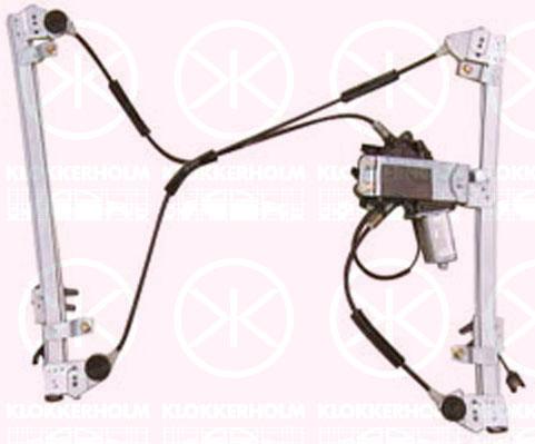 Window Regulator, 2-dr, with electric motor, Electric, Left, 9221 E5 (PEUGEOT), 9221 E4 (PEUGEOT), 9221 E6 (PEUGEOT), 9221 F9 (PEUGEOT)