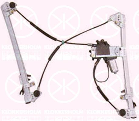 Window Regulator, 4-dr, with electric motor, Electric, Right Front, 9222 E6 (PEUGEOT), 9222 E8 (PEUGEOT), 9222 F8 (PEUGEOT)