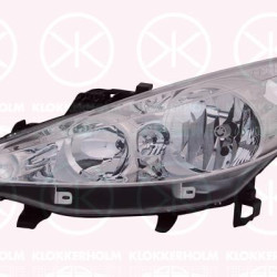 Priekinis žibintas, H7/H1, with motor for headlamp levelling, Left, Illuminance [lx]: 12.5, 6208 95 (PEUGEOT)