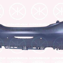 Bumper, w/primer, Rear, with hole(s) for parking distance control, Trim Level: CITYPARK, Trim Level: GT LINE, Trim Level: ALLURE, 16 072 549 80 (PEUGEOT)