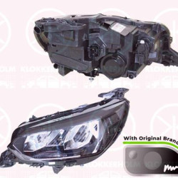 Priekinis žibintas, LED, with daytime running light (LED), with lettering, with motor for headlamp levelling, Valeo (kairė), 9833036380 (PEUGEOT)