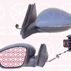 Veidrodis, Left, Electronically foldable, Number of pins: 10, with indicator (LED), with reading light, w/primer, Heatable, Convex, 98260232XT (PEUGEOT), 98260232XT (OPEL), 982620551T (PEUGEOT), 9837260680 (PEUGEOT), 983758881T (PEUGEOT), 983758881T (OPEL), 9839237980 (PEUGEOT)