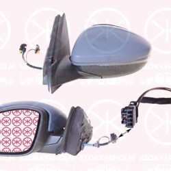 Veidrodis, Right, for vehicles with blind spot assistant, Electronically foldable, with thermo sensor, Number of pins: 10, Number of pins: 4, with indicator (LED), with reading light, w/primer, Heatable, Convex, 982620311T (PEUGEOT), 9837260480 (PEUGEOT), 98260176XT (PEUGEOT), 98260176XT (OPEL), 983758801T (PEUGEOT), 983758801T (OPEL)