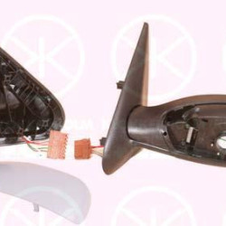 Exterior Mirror, w/primer, for electric mirror adjustment, Aspherical, Heatable, Left, 8149 G2 (PEUGEOT)