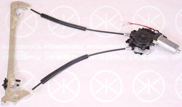 Window Regulator, 2-dr, with electric motor, Electric, Left, 9221 C4 (PEUGEOT)