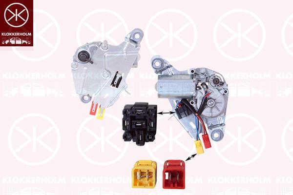 Wiper Motor, Rear, Voltage [V]: 12, 6405 91 (PEUGEOT), 6405 F7 (PEUGEOT), 640591 (PEUGEOT)