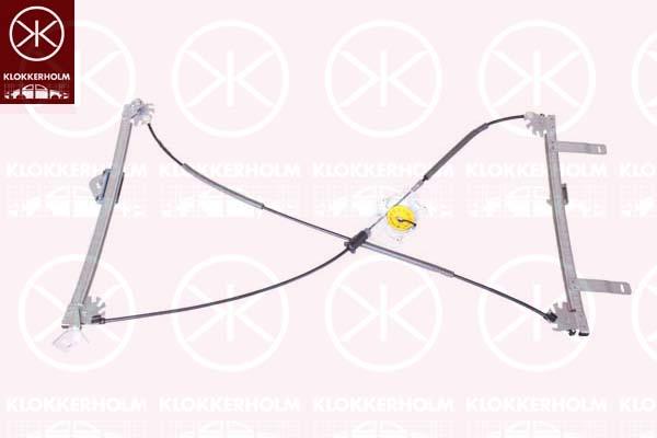 Window Regulator, without electric motor, Electric, Left Front, 9221 W0 (PEUGEOT), 9221P0 (PEUGEOT)