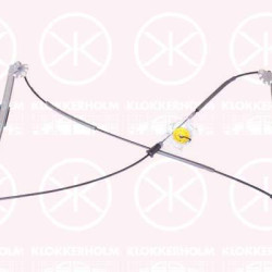 Window Regulator, without electric motor, Electric, Left Front, 9221 W0 (PEUGEOT), 9221P0 (PEUGEOT)