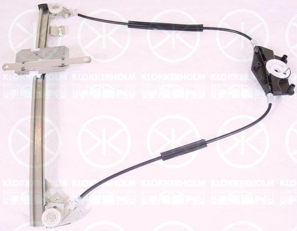 Window Regulator, 2-dr, without electric motor, Electric, Left, 9221 K1 (PEUGEOT), 96 371 394 80 (PEUGEOT)