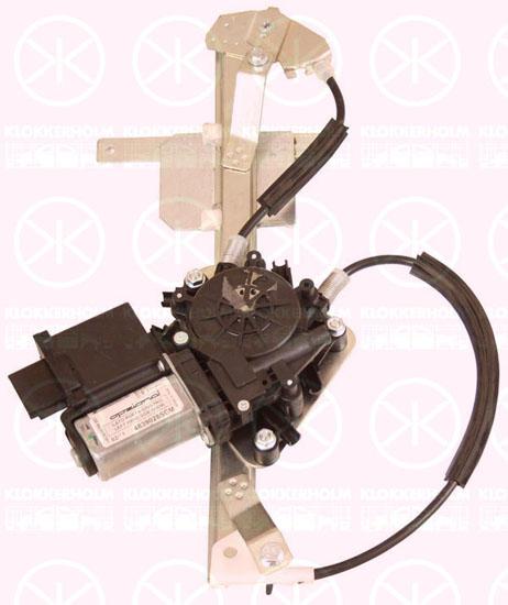 Window Regulator, with electric motor, with comfort function, Electric, Left Rear, 9223 A2 (PEUGEOT), 922366 (PEUGEOT)