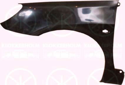 Wing, w/primer, Plastic, Left Front, with hole for direction indicator, 7840 K8 (PEUGEOT)