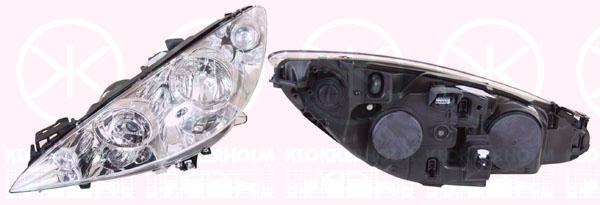 Headlight, H7/H1, with motor for headlamp levelling, Right, Illuminance [lx]: 17.5, 1627682080 (PEUGEOT), 6206 F5 (PEUGEOT)