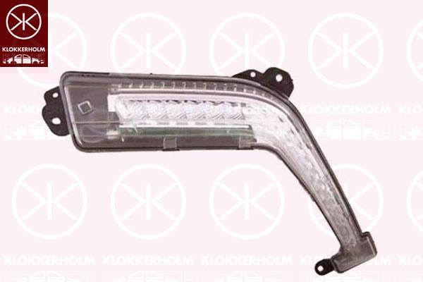 Daytime Running Light, Right Front, LED, Valeo, 6206X4 (PEUGEOT), 6206X4 (CITROEN)