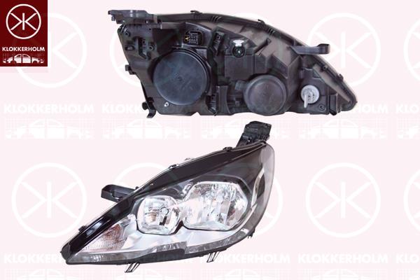 Priekinis žibintas, H7/HB3, with motor for headlamp levelling, Left, Illuminance [lx]: 17.5, 9677523080 (PEUGEOT)