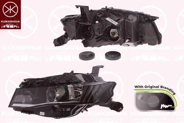 Headlight, Right, H7, with lettering, with motor for headlamp levelling, Valeo, 98 13 507 580 (PEUGEOT), 9813507580 (PEUGEOT)