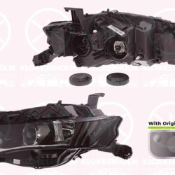 Headlight, Right, H7, with lettering, with motor for headlamp levelling, Valeo, 98 13 507 580 (PEUGEOT), 9813507580 (PEUGEOT)