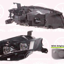 Headlight, Right, LED, for vehicles with adaptive front lighting, with lettering, with motor for headlamp levelling, Valeo, 1638036580 (PEUGEOT), 1674563480 (PEUGEOT)