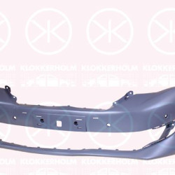 Bumper, w/primer, with hole(s) for parking assistant system, Front, Number of bores: 6, 1637822980 (PEUGEOT)