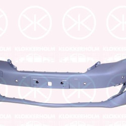 Bumper, w/primer, Front, with hole(s) for parking distance control, Number of bores: 4, 1637822880 (PEUGEOT)