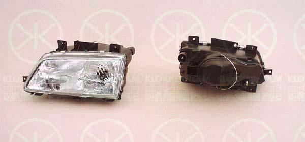 Headlight, H4, for vehicles without headlight levelling, Depo, Right, Illuminance [lx]: 17.5, 6205 78 (PEUGEOT)