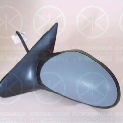 Exterior Mirror, Left, for electric mirror adjustment, w/primer, Heatable, Number of pins: 5, Blue-tinted, Aspherical, 8148 RX (PEUGEOT), 8149 S2 (PEUGEOT)