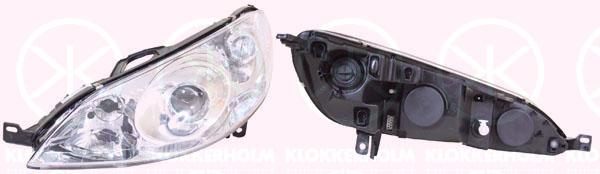 Headlight, H7/H1, with motor for headlamp levelling, Left, Illuminance [lx]: 12.5, 6208 32 (PEUGEOT), 6208 90 (PEUGEOT)