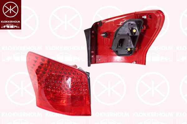 Tail Light Assembly, with bulb holder, AL, Left, 6350 FR (PEUGEOT)