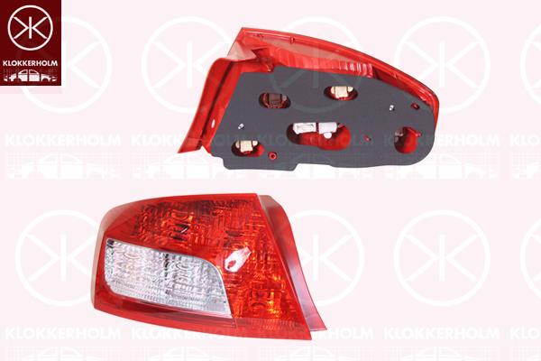 Tail Light Assembly, with bulb holder, Right, Valeo, 6351 FQ (PEUGEOT), 6351 HP (PEUGEOT), 6351FQ (PEUGEOT)