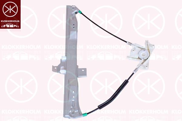 Window Regulator, OE-type, without electric motor, Electric, Left Front, 9221 Q6 (PEUGEOT)