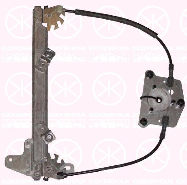 Window Regulator, OE-type, without electric motor, Electric, Left Rear, 922385 (PEUGEOT)