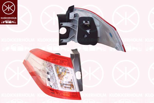 Tail Light Assembly, Left, Outer section, LED, Valeo, 6350 LY (PEUGEOT)