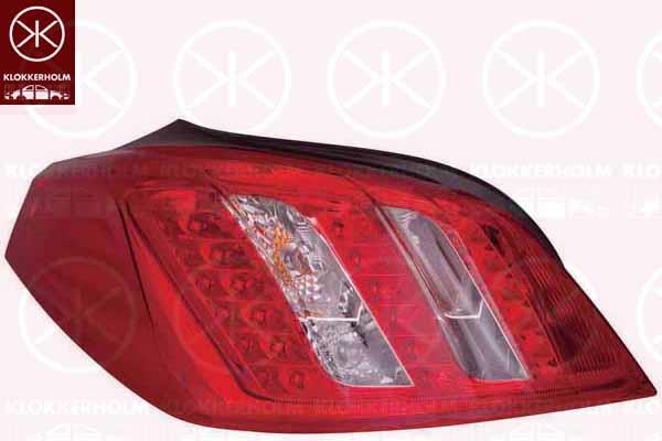 Tail Light Assembly, LED, without bulb holder, Left, 6350 LL (PEUGEOT)