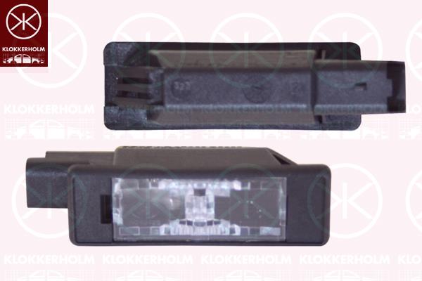 Licence Plate Light, with bulb holder, 6340 F0 (PEUGEOT), 6340 F0 (DS), 6340 F0 (CITROEN)